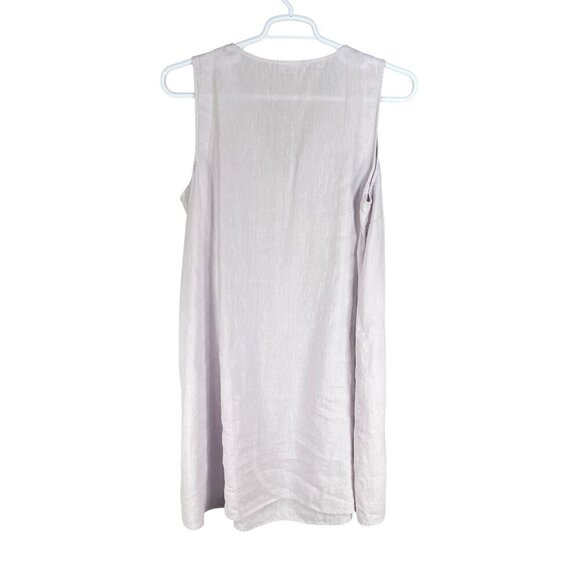 J. Jill Love Linen Women XL Lavender Sleeveless Shift Dress Minimalist Lagenlook - Picture 8 of 14